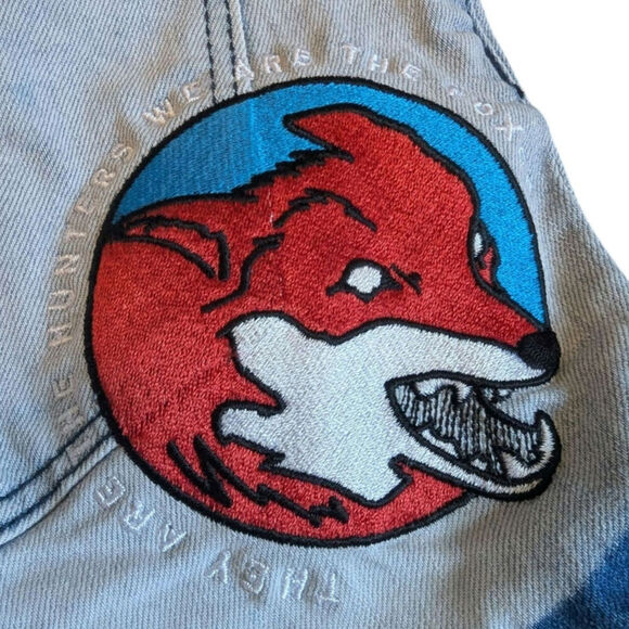 Rare Taylor Swift 1989 Denim Shorts I Know Places Lyrics Fox Embroidery Dickies - Picture 7 of 7